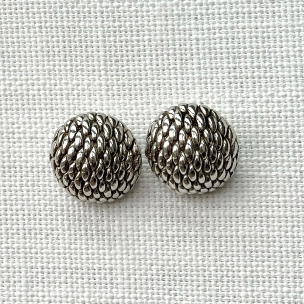 Elegant Sterling Silver Textured Earrings
